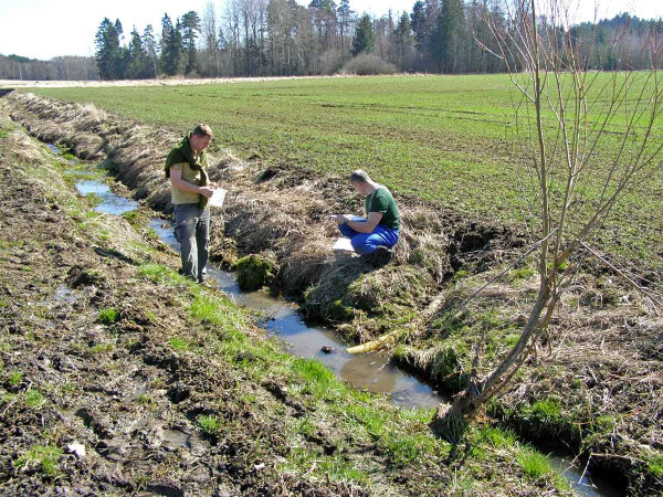 Odběry vzorků vody v povodí Bílého potoka u Poličky
