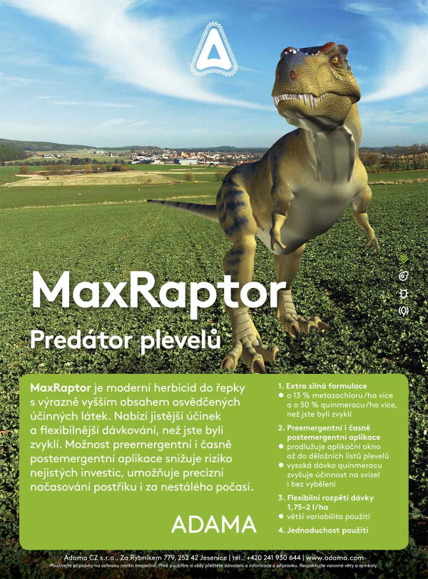MaxRaptor - Predátor plevelů k Vašim službám