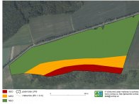 Mapa 3: Vrstva EO po redesignu - jedna z možných úprav erozních parcel zemědělcem
