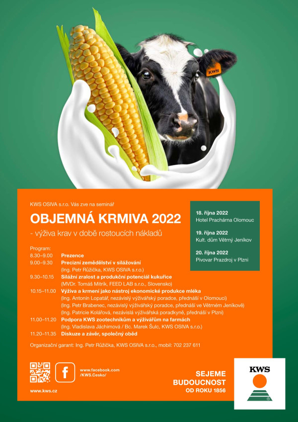 OBJEMNÁ KRMIVA 2022 - výživa krav v době rostoucích nákladů